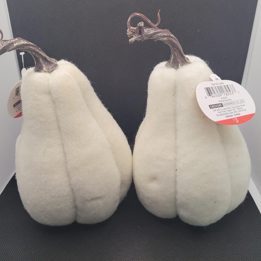 Crescent Cream Decorative Pumpkins